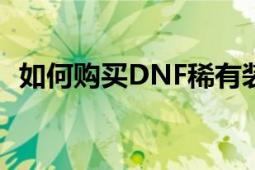 如何购买DNF稀有装扮兑换券？全面指南！