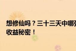 想修仙吗？三十三天中哪张图的收益最高？揭示修仙世界的收益秘密！