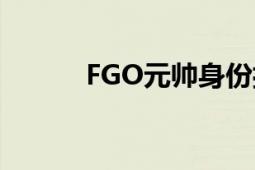 FGO元帅身份揭秘：究竟是谁？