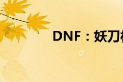 DNF：妖刀村正的神秘面纱